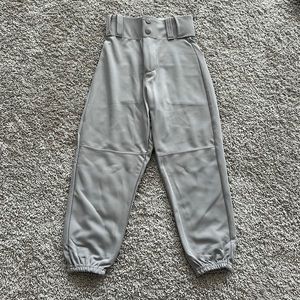 Alleson athletic XS youth gray baseball pants with elastic bottoms. NWT